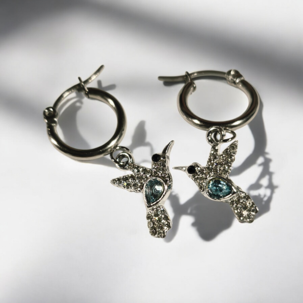 Producto - Argollitas colibri celeste