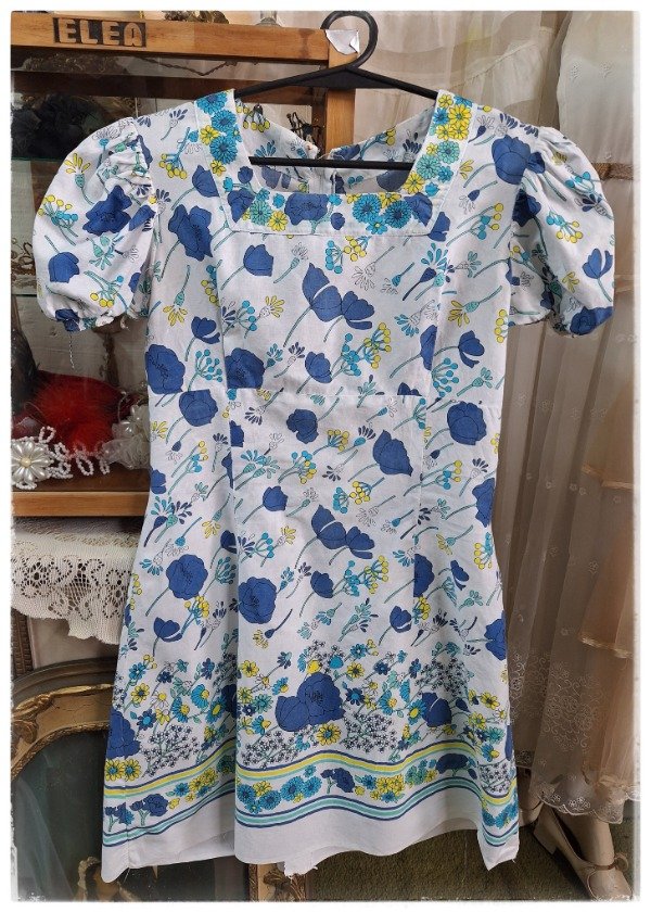 Producto - Vestido de Nena flores celeste