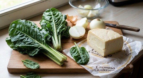 Producto - Combo con queso 1: 2 atados de Acelga, 1/2 cebolla, 1/2 de Cremoso Craikense