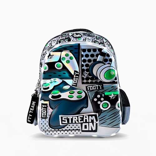 Producto - Mochila espalda 18" Footy gaming zone con luz