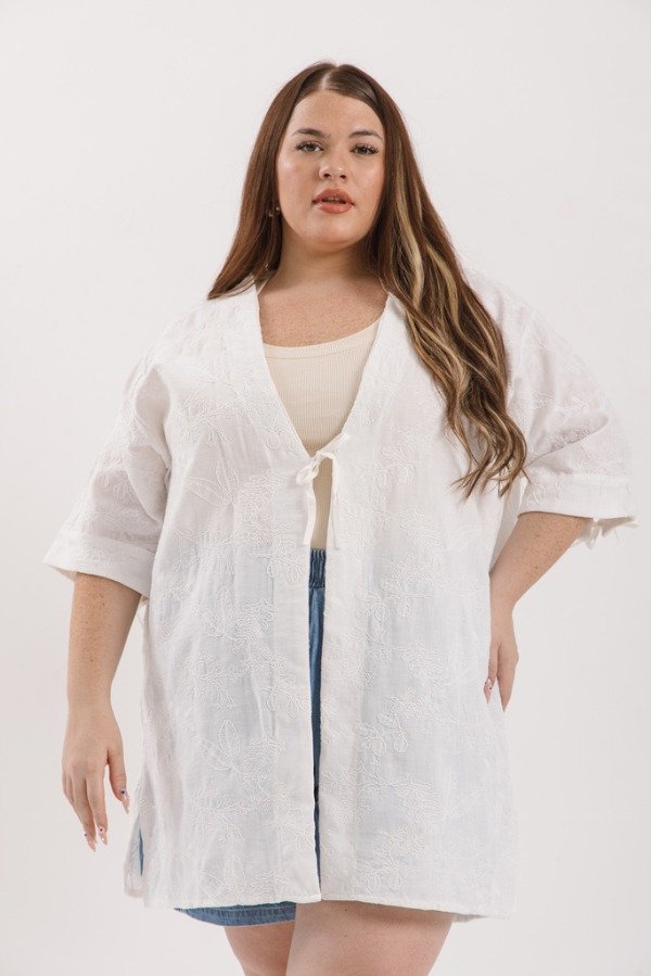 Producto - Kimono TESSA lino bordado