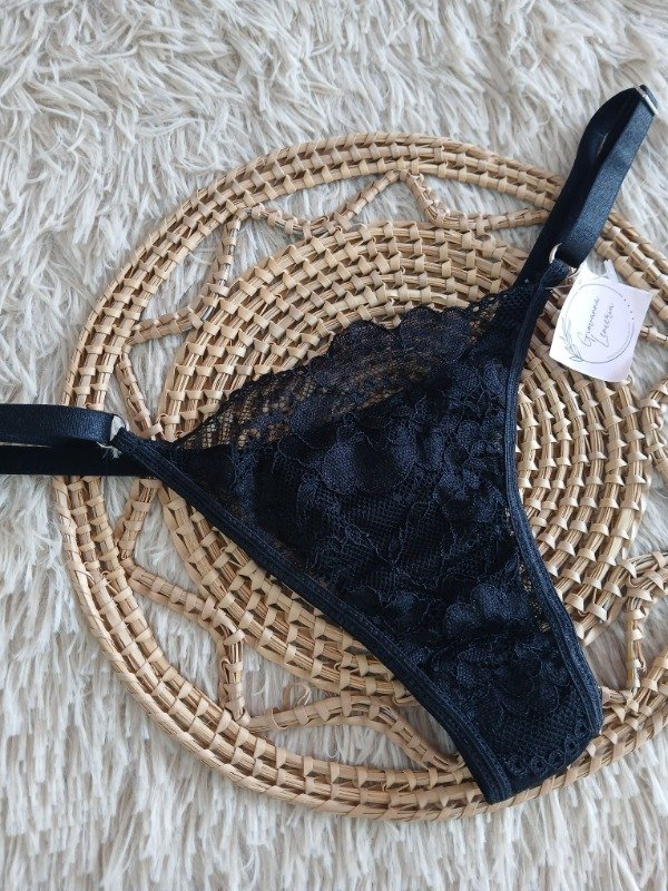 Producto - Regulable encaje/algodón negra