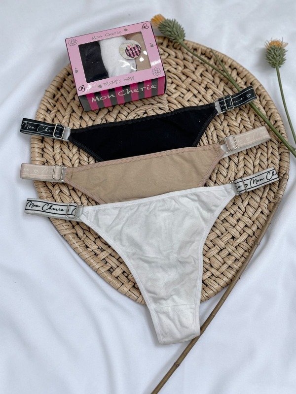 Producto - Art 1324- MON CHERIE- PACK X3 Less Regulable de Algodón