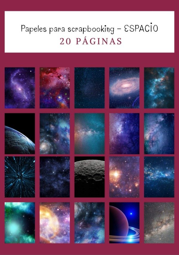 Producto - Pack de Papeles para Scrapbooking ESPACIO