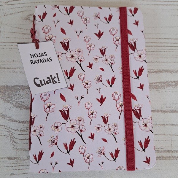 Producto - Libreta A6 Ciruela Gris hojas RAYADAS