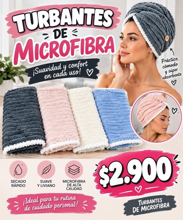 Producto - Turbante de microfibra LOVE y HOME - 0