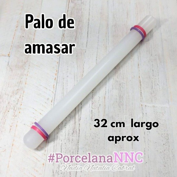 Producto - Palo de amasar 32 cm con aros niveladores
