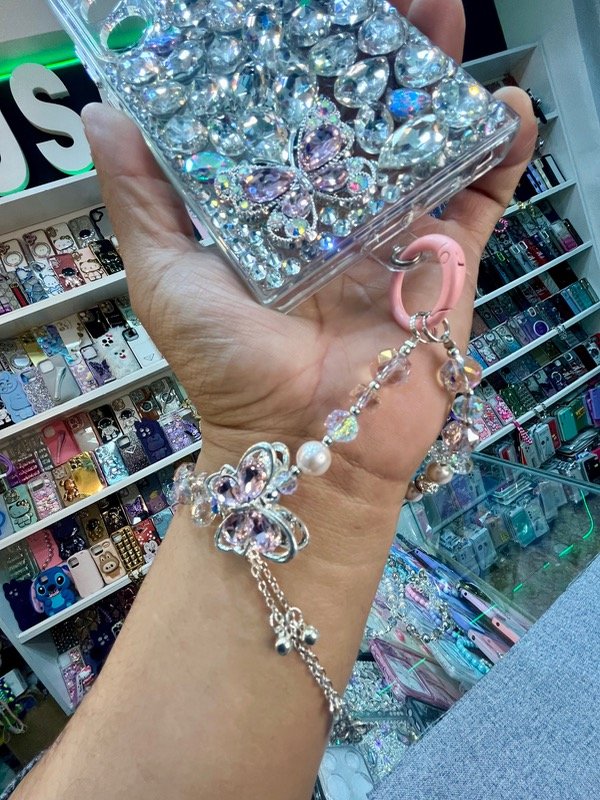 Producto - Straps Dije Mariposa cristal