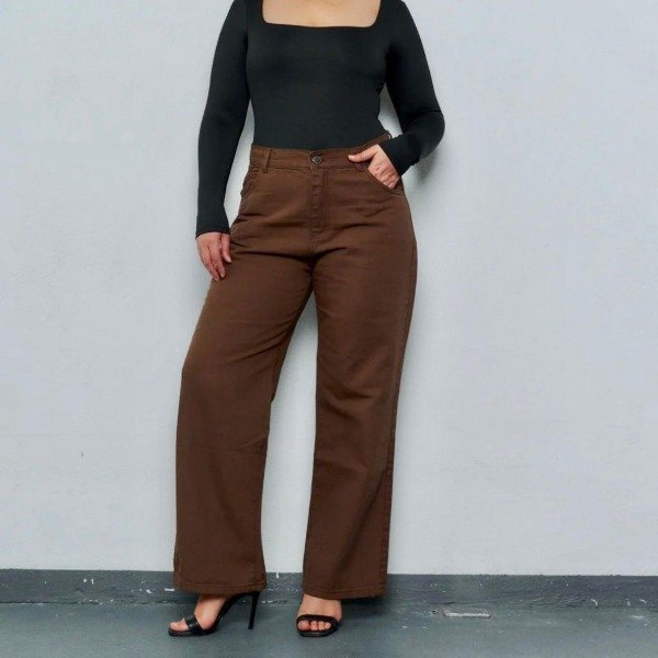 Producto - Wide leg rigido chocolate 7809 - 2
