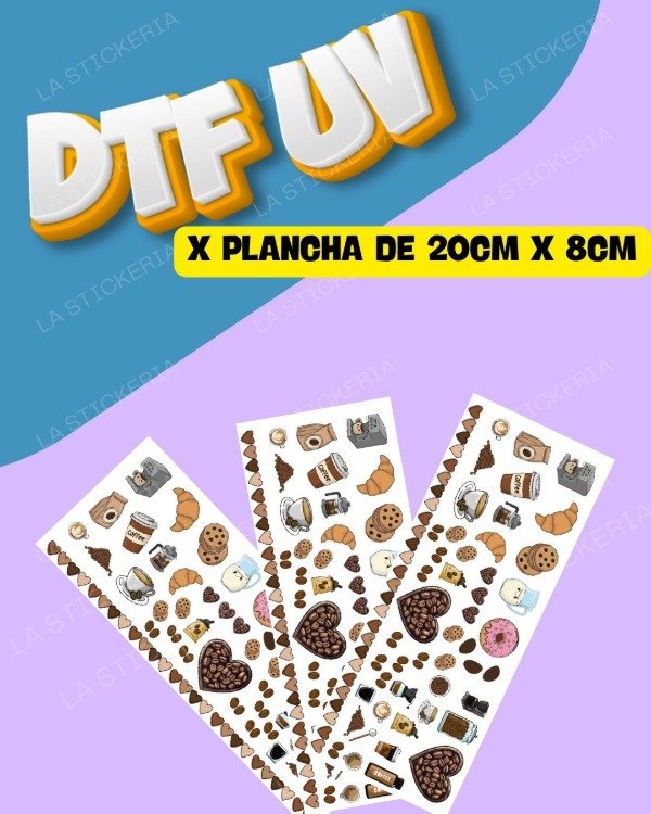 Producto - DTF UV PLANCHA X UNIDAD 20CM X 8CM - CAFE