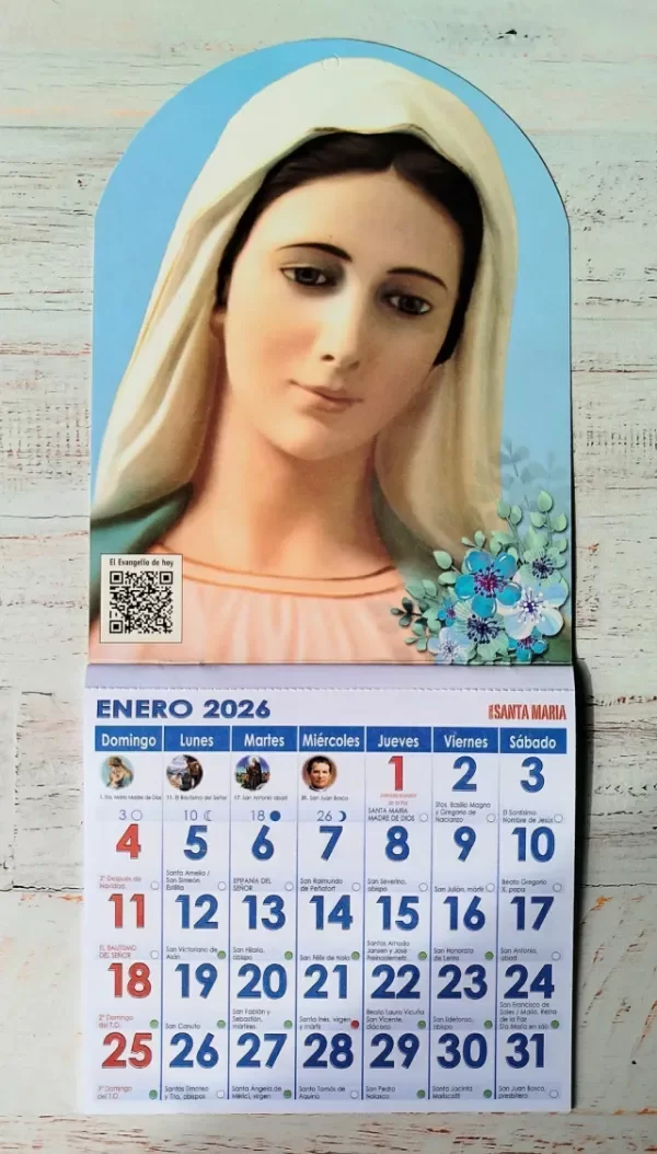 Producto - Calendario Nuestra Señora de Medjugorje