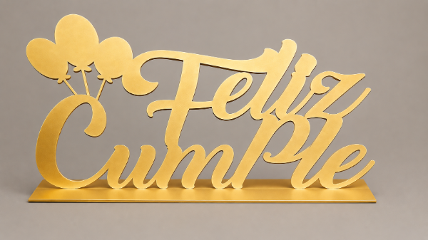 Producto - Cartel para mesa Feliz Cumple con color - 2