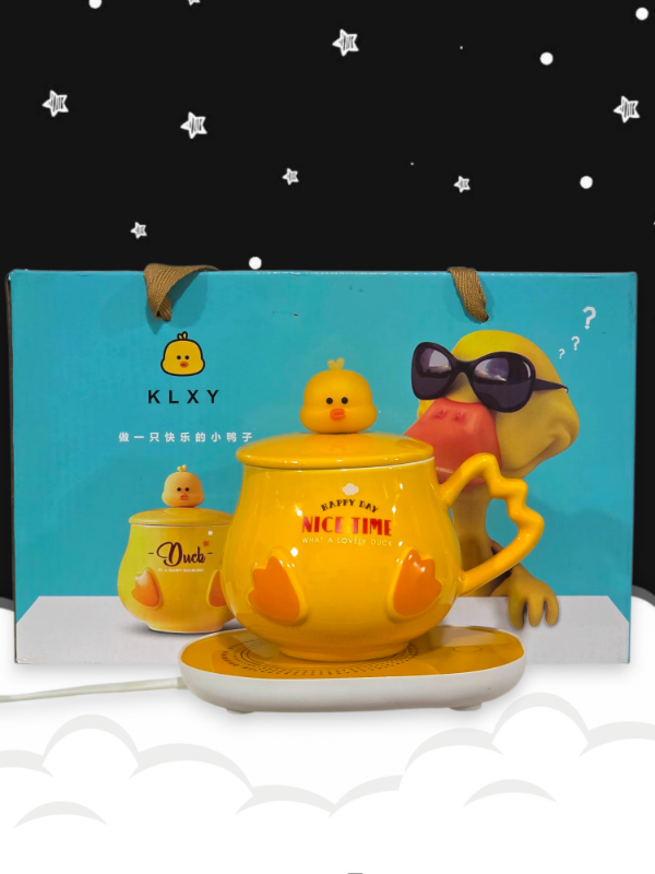 Producto - Taza de patito con tapa y cucharita