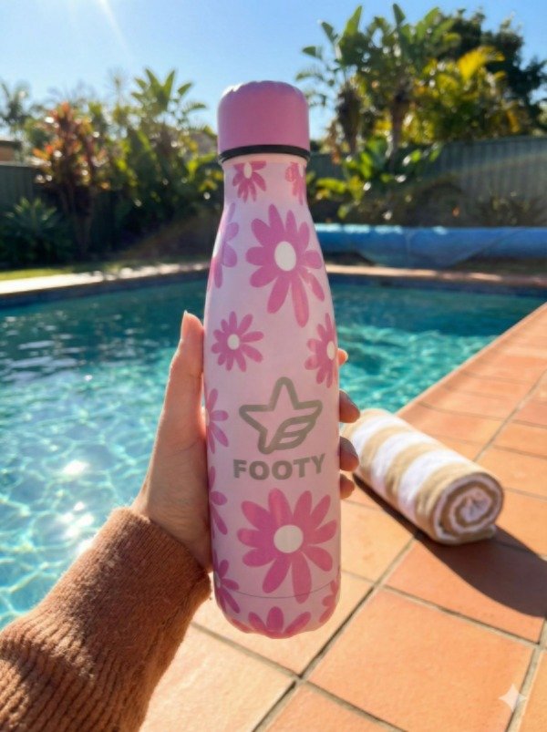 Producto - Botella Térmica Footy flores rosa