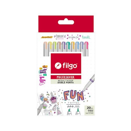 Producto - Resaltador doble punta Fun x20 FILGO