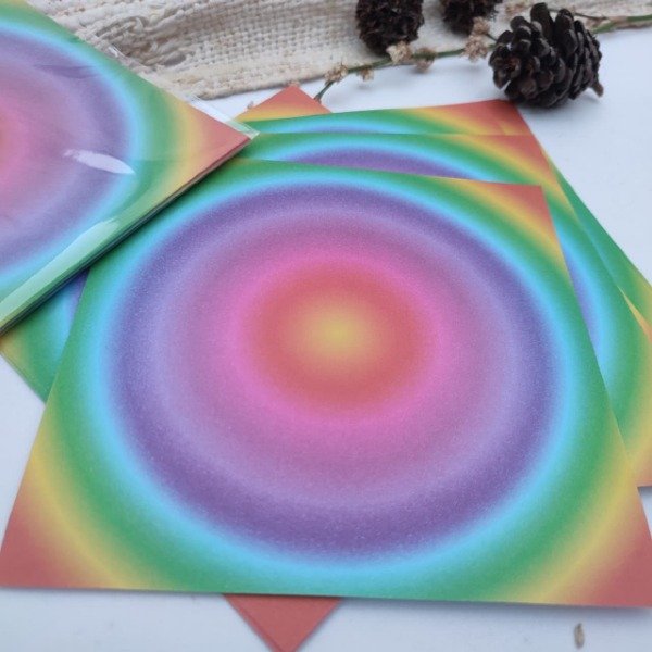 Producto - Multicolor Circular 15x15 simple faz 20 papeles