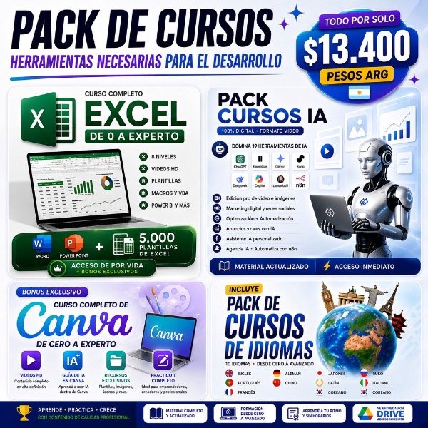 Producto - PACK DE CURSOS ESENCIALES