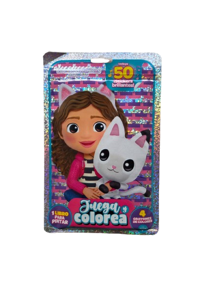 Producto - LIBRO PARA PINTAR CRAYONES  Y STICKERS CASA DE MUÑECAS DE GABY