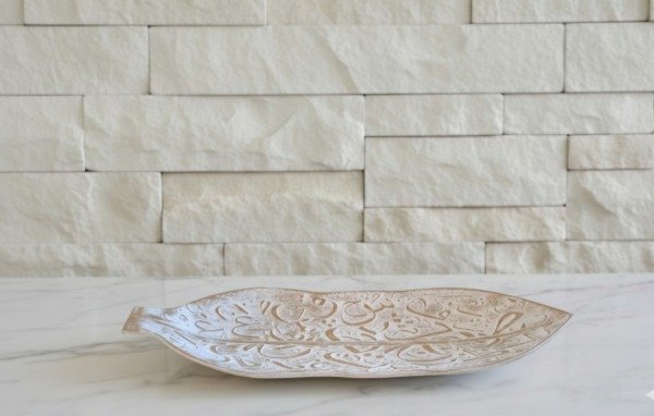 Producto - Bandeja de Madera Blanca Arabezco