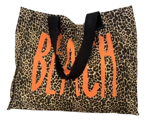 Producto - Bolso Lona Playero Animal Print Con Estampa