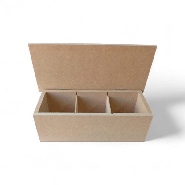 Producto - CAJA DE TE 3 DIVISORIOS CON BISAGRA LISA