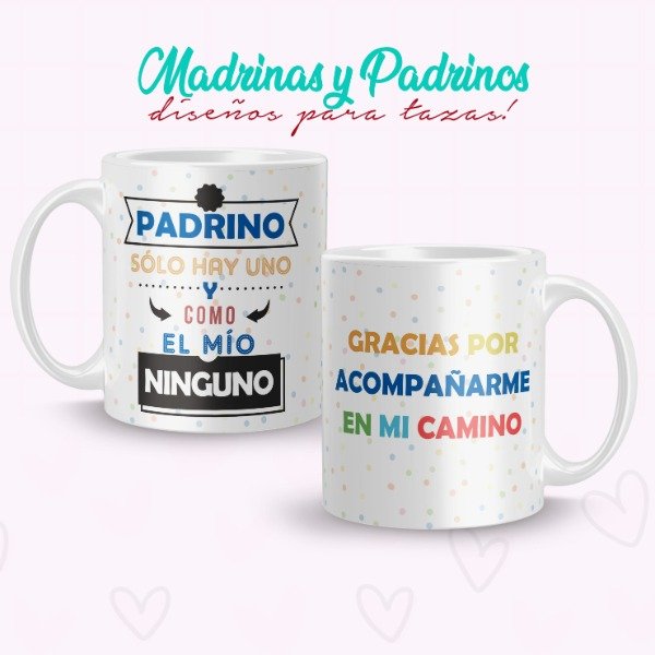 Producto - Plantillas Tazas Padrino Madrina Bautismo Padrinos Sublimar #T773 - 10