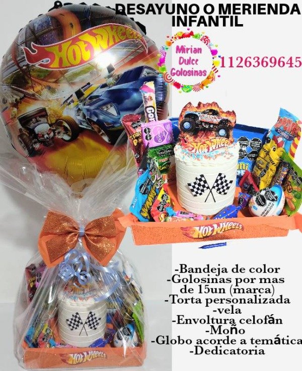 Producto - Desayuno hot wheels personalizado