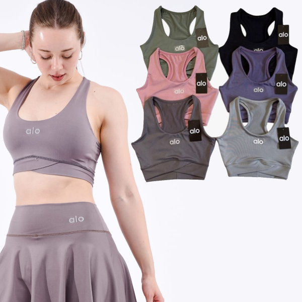 Producto - Top Deportivo Clásico Alo Mujer Doble Tela Delantera Varios Colores