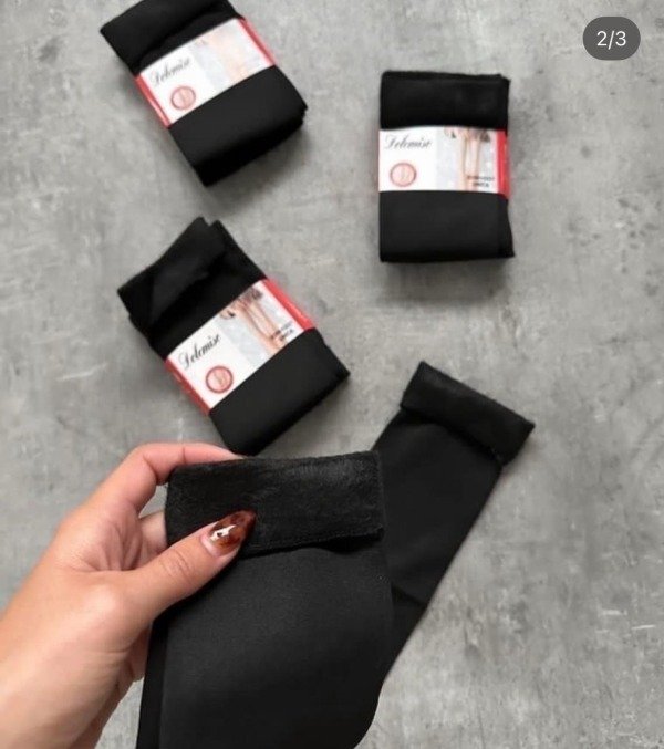 Producto - Pack x2 medias termicas piel y negro - 2