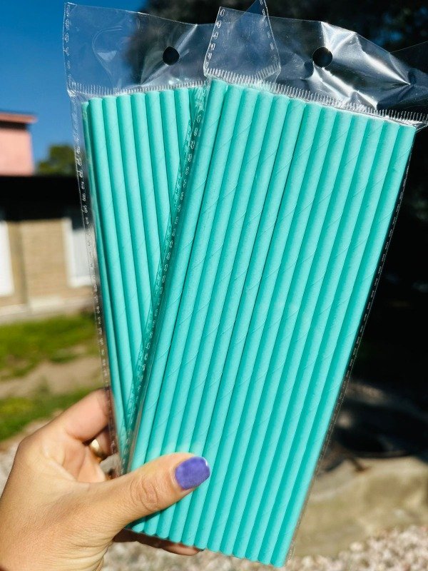 Producto - SORBETE POLIPAPEL LISO X 25 U. AQUA