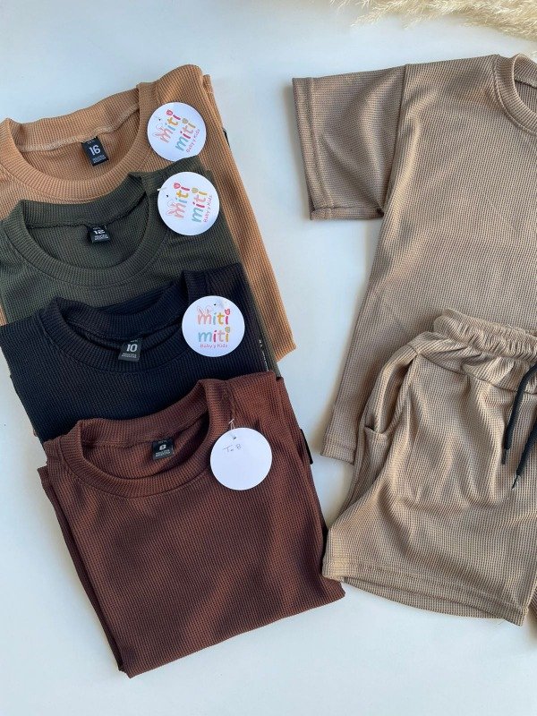 Producto - Conjunto Corto Wafle Niño - COD 851