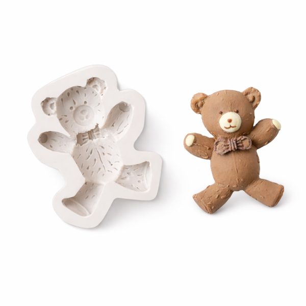 Producto - Molde oso con moño D114 9.2x7.5cm