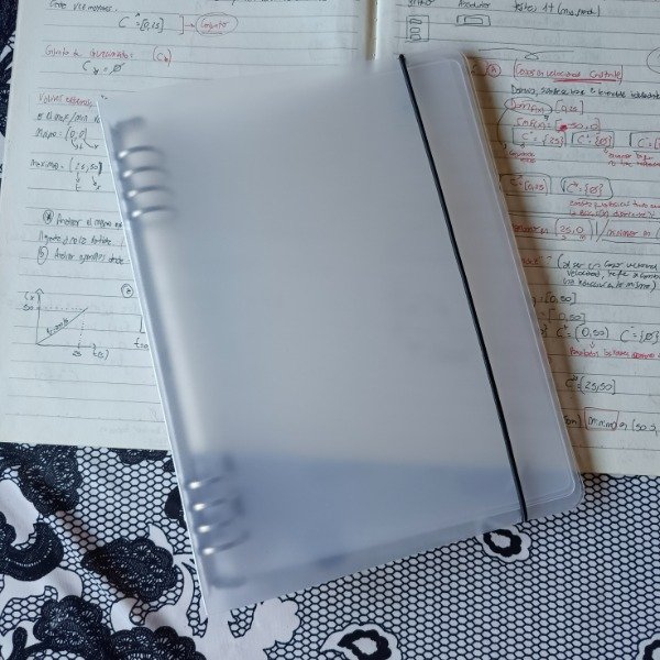 Producto - Binder transparente 6 anillos laterales