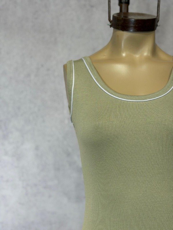 Producto - MUSCULOSA HABA VERDE MORLEY ALGODON - 1