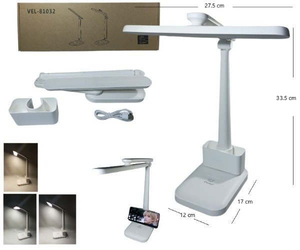 Producto - Velador de escritorio recargable con 3 tonos de luces vel-81032