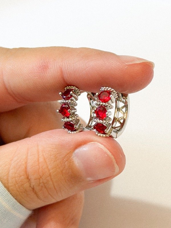 Producto - Argolla tres cubic rojo-acero quirúrgico