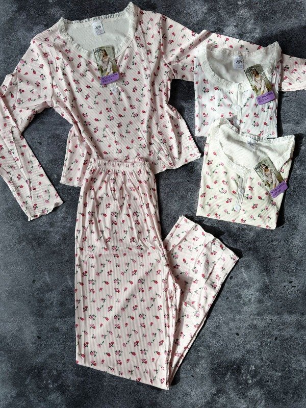 Producto - PACK X6 - Pijama de dama morley floreado (camiseta + pantalon) - 1