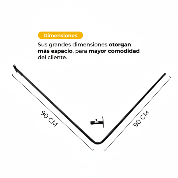 Producto - Probador de Ropa en L 90 x 90 cm negro