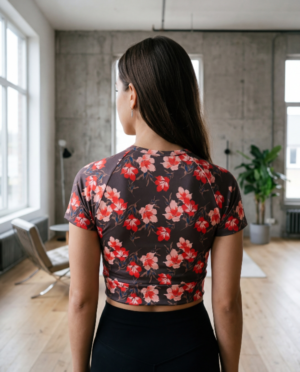 Producto - CROP TOP FLORAL CHOCOLATE - 0