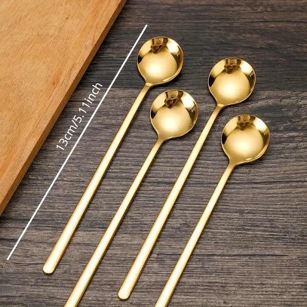 Producto - Promo 6 cucharas doradas 13cm