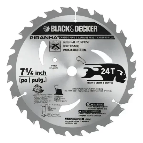 Producto - Disco Sierra Circular 7 1/4 Black + Decker Pr824 24 Dientes