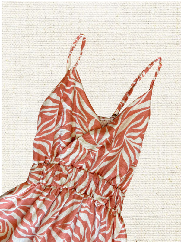 Producto - Vestido de lino largo ladrillo