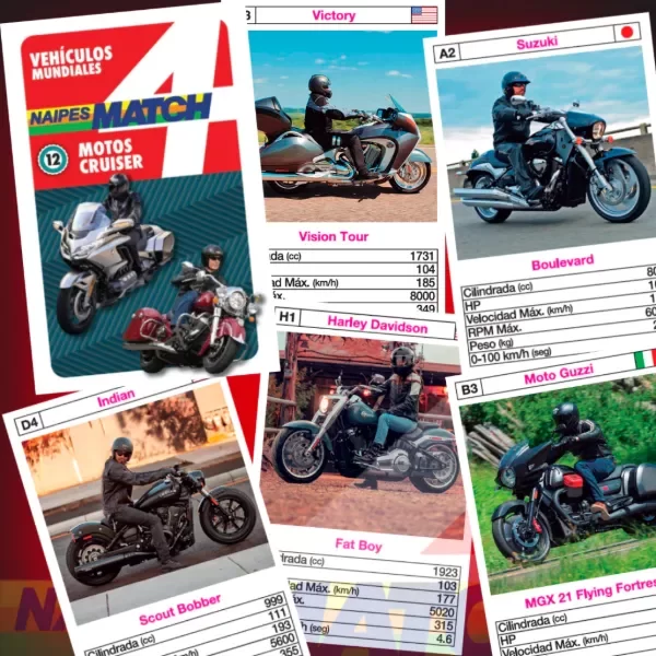 Producto - Cartas Motos Cruiser - Match4 - 4