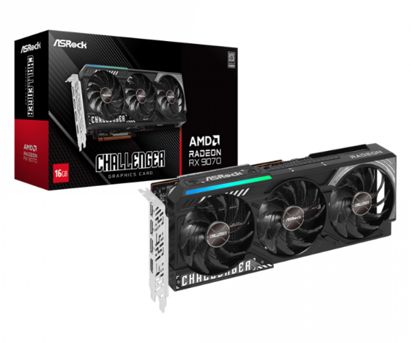 Producto - PLACA DE VIDEO ASROCK RX9070XT 16GB CHALLENGER (A PEDIDO)