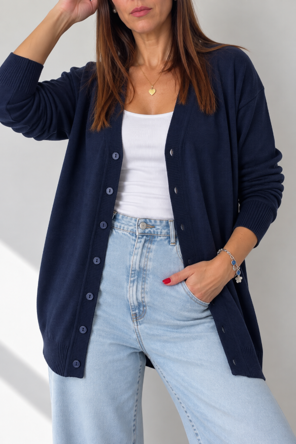 Producto - Cardigan Oversize Malva - 1