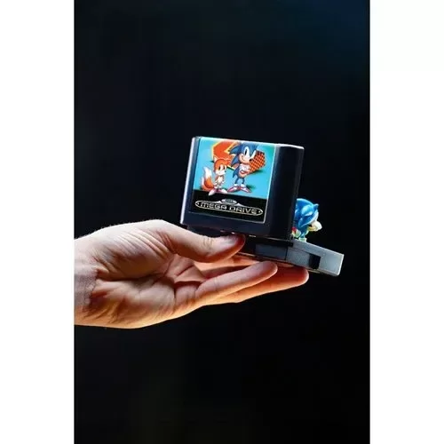 Producto - Console Heroes Sega Mega Drive Sonic the Hedgehog 2 Cartridge Diorama - 1