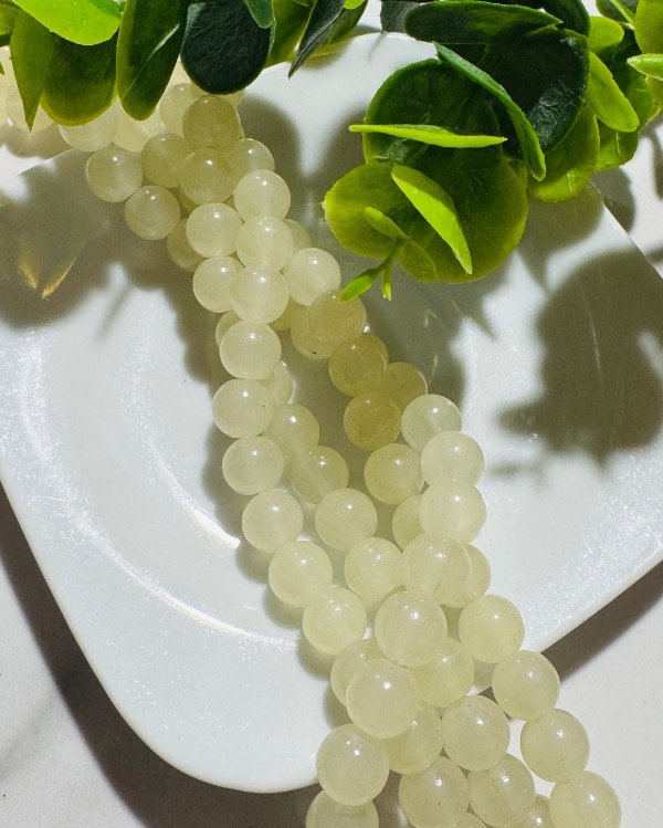 Producto - TIRA CUENTA BEIGE VIDRIO 8MM.