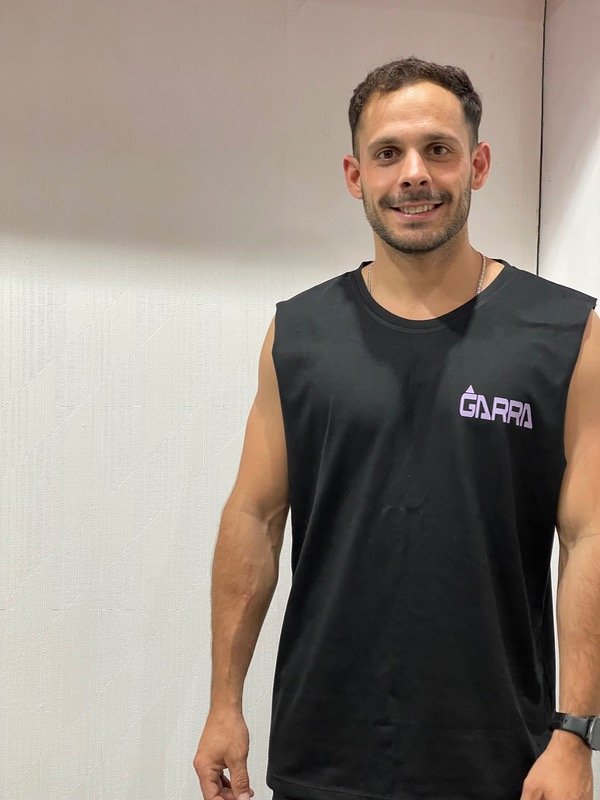 Producto - Musculosa serrato Negra est lila "Garra" (sin falla)