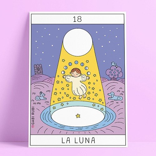 Producto - STICKER TAROT 18 : LA LUNA