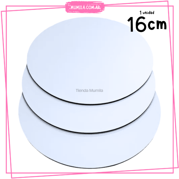 Producto - Base Torta Redonda 16cm Base Fibroplus 3mm